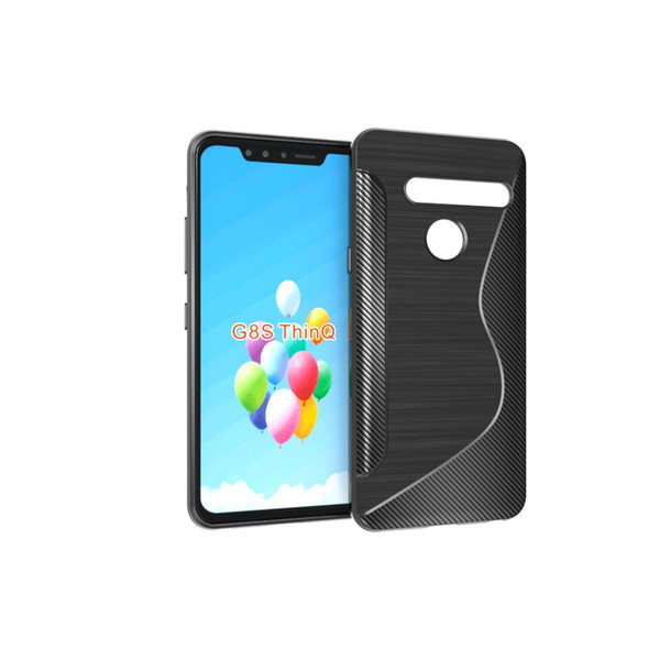 S Line Brushed Silicone Soft TPU Gel Back Cover Skin Bag For LG K40 For LG G8S ThinQ Phone Funda Cases