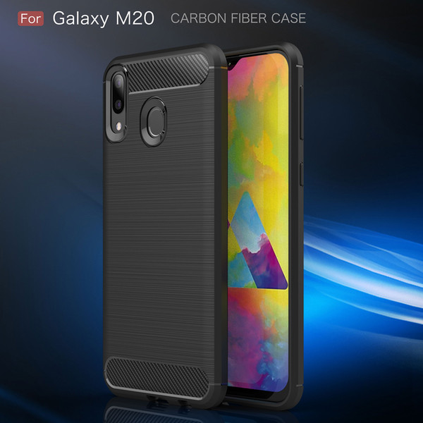 New Arrival Carbon Fiber Grain TPU Phone Case For Samsung Galaxy M10 M20 M30 A40S Silicone Back Cover