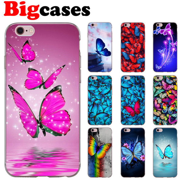 For iphone 7 8 6 6S Plus X XS Max XR 5 5S SE Case Cover Soft TPU Silicone Dream Butterfly Phone Shell