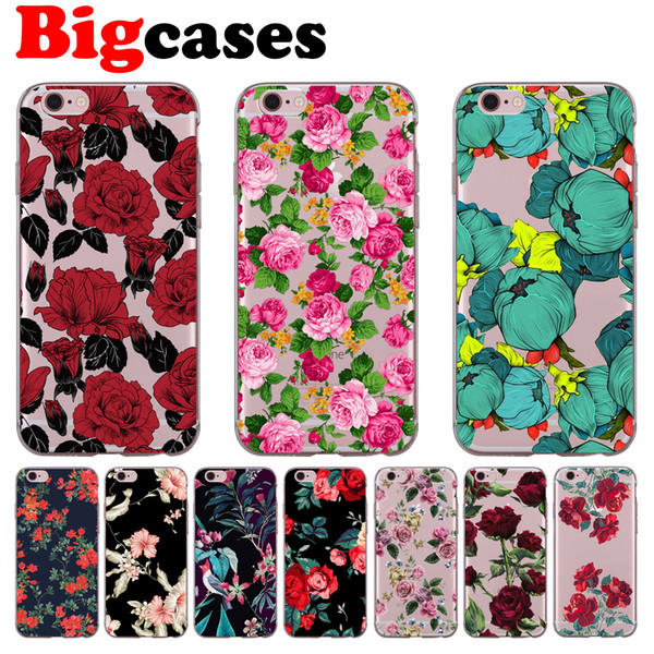 For iphone 7 8 6 6S Plus X XS Max XR 5 5S SE Case Cover Soft TPU Silicone Flamingo Rose Phone Shell