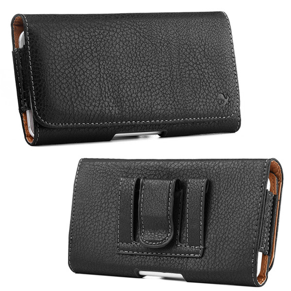 Universal Leather Pouch Pocket Holsters for 5.5 Phone Wallet Belt Clip Bag for iPhone 8 Galaxy S9 Plus Low Price