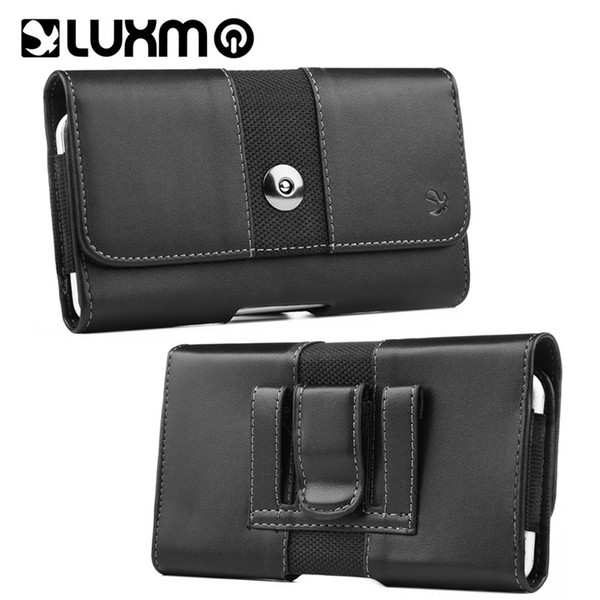 Button Magnetic Universal Pocket Holster Belt Waist Bag Leather Pouch Wallet Purse for iPhone Samsung Galaxy S9 Plus Huawei Phone Cover