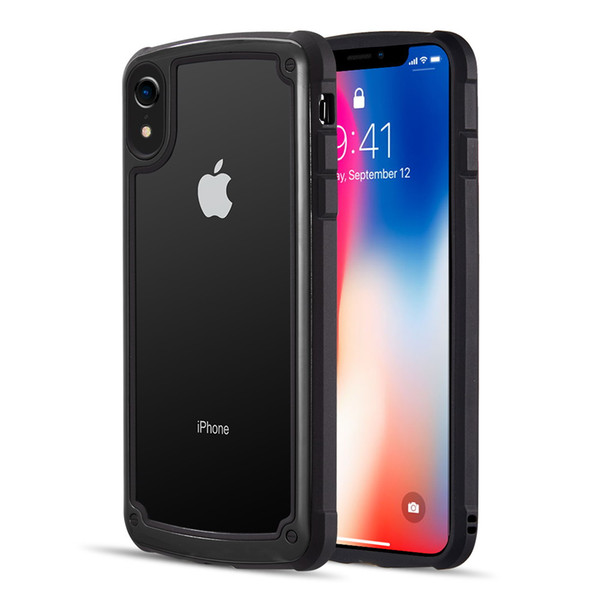 For iPhone Xs Max Protector Soft TPU Bumper Hard Case Tempered Glass Back Cover for iPhone Xs XR Phone 8 7