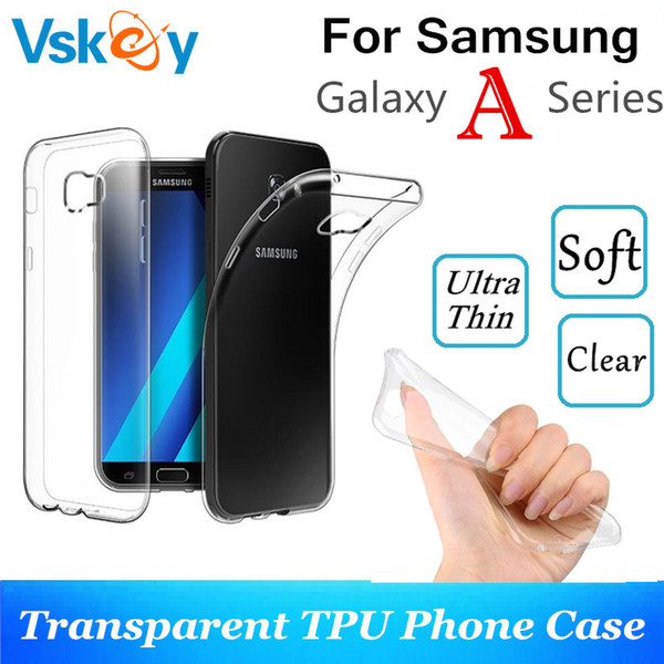 100pcs High Light TPU Silicone Case For Samsung Galaxy A3 A5 A7 2017 A8 Plus 2018 Ultra Thin Transparent Phone Back Cover