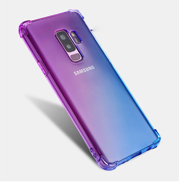 20pcs airbag gradient color silicone case for samsung galaxy s8 s9 s10+plus s10e funda carcasa coque hoesje tpu cover kryt tok etui custodia