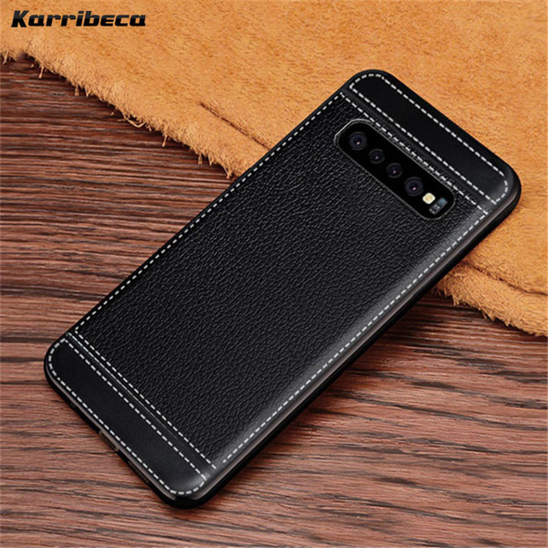 20pcs copy leather printed silicone case for samsung galaxy s8 s9 s10+plus s10e funda carcasa coque hoesje tpu cover kryt tok etui custodia