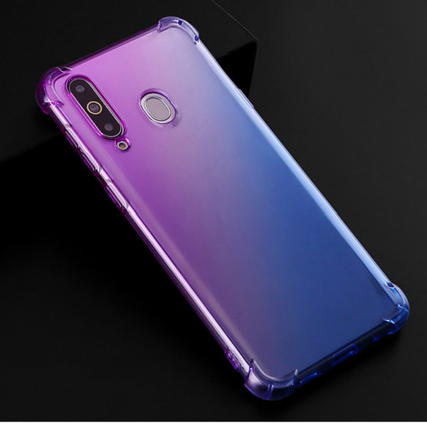 20pcs airbag gradient color silicone case for samsung galaxy A10 A30 A40 A50 A70 M30 funda carcasa coque hoesje tpu cover kryt tok etui