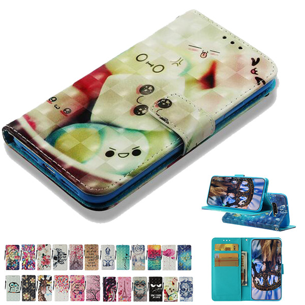 Flip PU Leather Cartoon Wallet Cover Case For Coque Samsung Galaxy S10 S10+ S10 Plus S10 Lite for iphone x XS XS Max