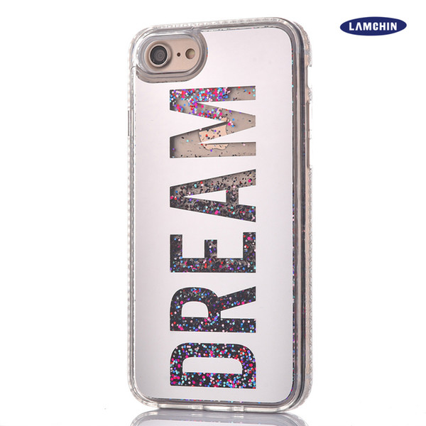 For Iphone 7 Quicksand Case For Samsung S8 3D Liquid Case Soft TPU Floating Glitter Star Case For Galaxy S8 Plus OPP Package