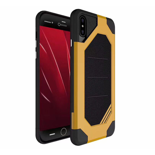 For iPhone 8 Plus iPhone X Samsung S8 Plus 2 in 1 Anti-Fall Protection Shockproof Armor Hard TPU PC Cellphone Cover Cases