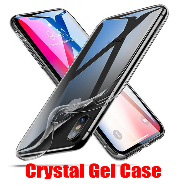 For Iphone 8 Plus iPhone X Iphone 6S Plus Samsung S8 plus S7 Crystal Gel Case Ultra-Thin transparent Soft TPU Cases Clear Cases