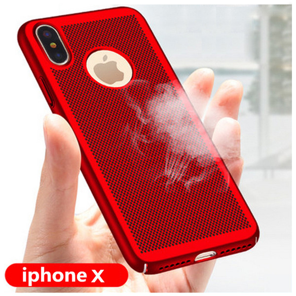 Phone Case Heat Dissipation Mesh Net Phone Cover Grid Hollow Out Dot Back Cover for iPhone8 Plus 7plus 6s plus