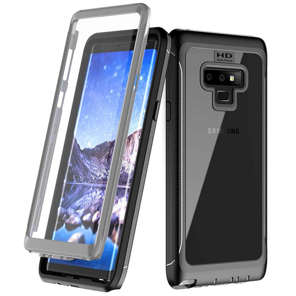 Shockproof Case for Samsung Note 9 Full-Body Rugged Clear Bumper Case for Samsung Note9 with Built-in Screen Protector