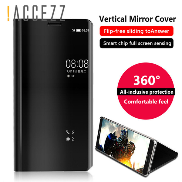 !ACCEZZ Luxury Mirror 360 Degree Full Protection Cover For Huawei Mate 10/10 Pro Filp Cases Waterproof Smart Shell Fundas Coque