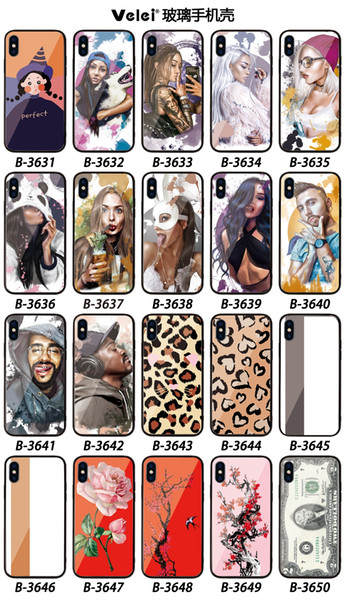 ZZYD Support Customize Toughened Glass Phone Case Fashion Design Protective Case for iphone 6 7 8 X Xr XS max Samsung Galaxy S10