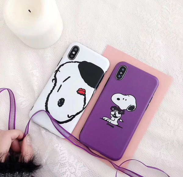 maosenguoji Cute dog Smiley face Holding flowers Mobile Phone Case for iphone6 6s 6plus 7 7plus 8 8plus X XR XS MAX fashion