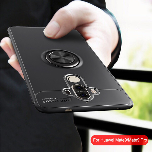 Phone Cases For Huawei Mate 9 Pro Case Huawei Mate 9 Cover Magnetic Ring Car Holder Silicone Original Tpu Coque For Huwei