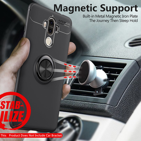 Phone Cases For Huawei Mate10 Pro Case Huawei Mate 10 Cover Magnetic Ring Car Holder Silicone Original Tpu Coque For Huwei