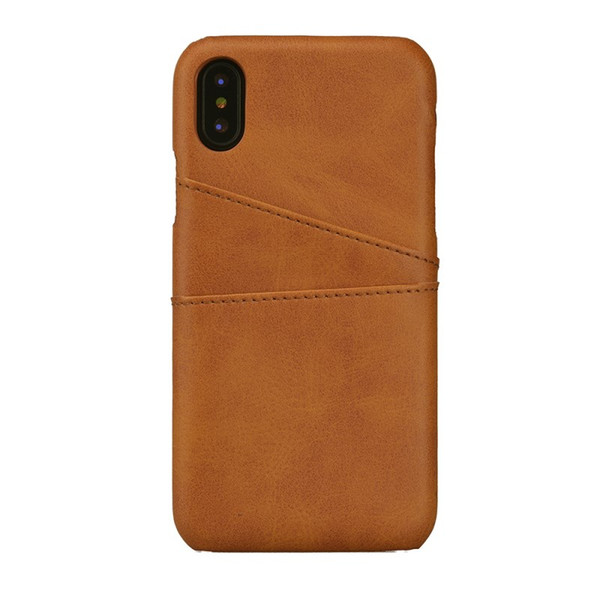 Two cardslot Luxury Leather Wallet for iphone X Case Cover, Slim PU Leather Back Case Cover With Card Holder For Apple iPhone X