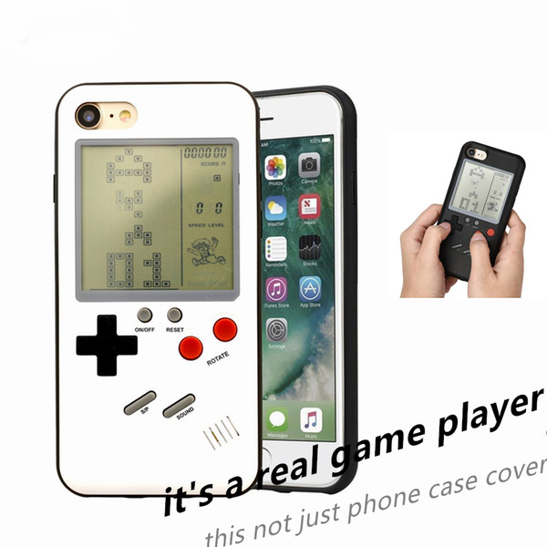 pattern Retro Game Tetris Phone Cases Play Game Console Cover Shockproof Protection Case For iPhone X 8 7 6 Plus With Retail package