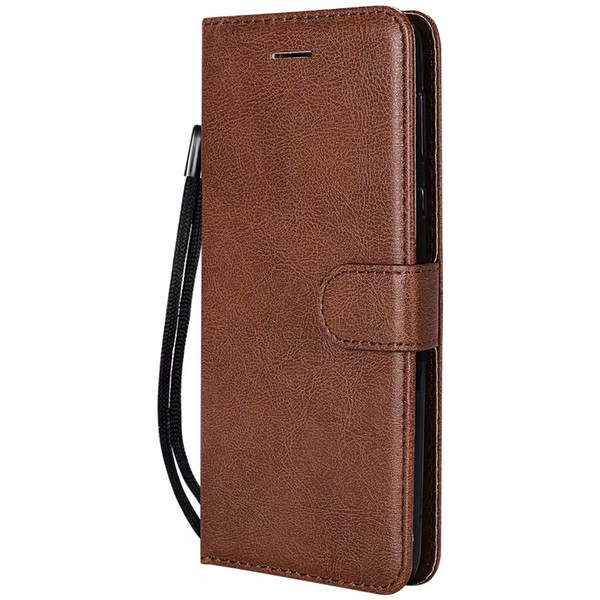 Wallet Case For Motorola Moto E5 Flip back Cover Pure Color PU Leather Mobile Phone Bags Coque Fundas For Moto E5