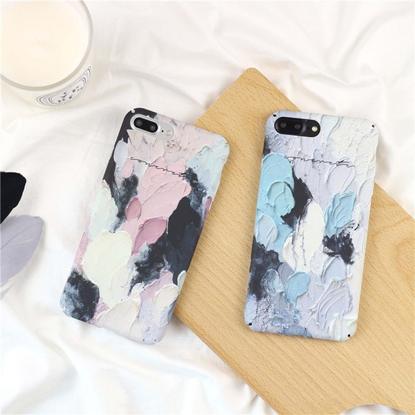 Simple Minority Artistic Oil Painting is Suitable Mobile Phone Case for iphone 6 7plus 6s Frosted Hard Shell Case Fashionable