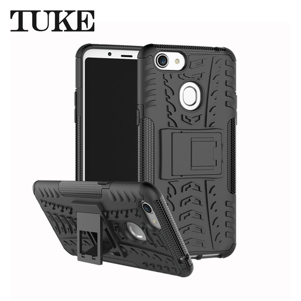 Luxury Heavy Duty Armor Shockproof Hard Soft Silicone Phone Case For OPPO F5 Double Protection Back Cover