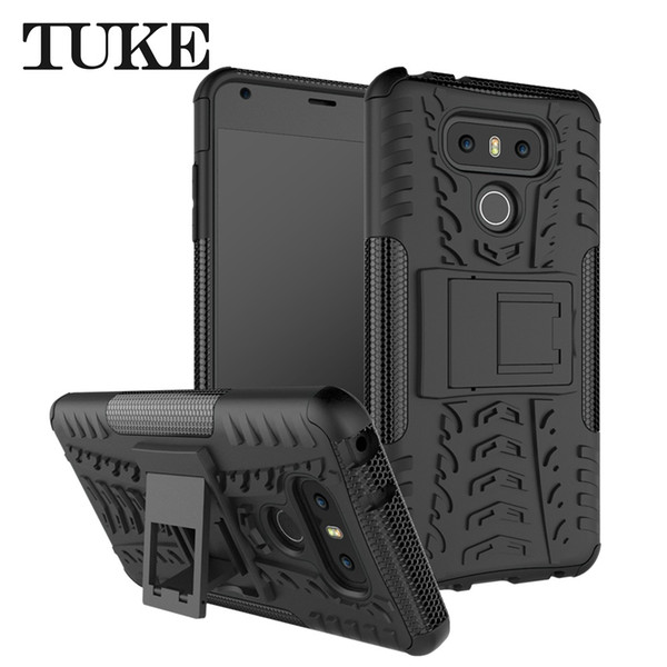 Phone Case For LG G6 Hybrid Dual Hard Heavy Duty Shockproof Rugged Armor Case For LG G 6 Back Cover Case With Stand Holder