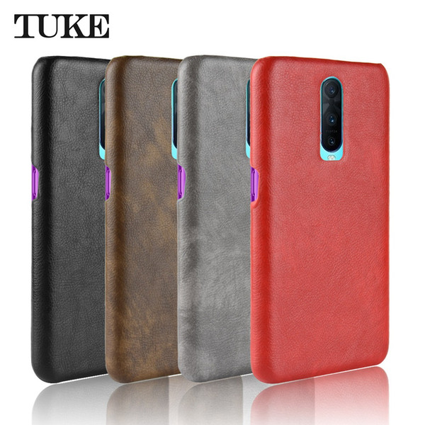 TUKE For OPPO R17 Pro Case Back Cover Hard Luxury Leather Phone Case For OPPO R17 Pro R 17 R17Pro Case