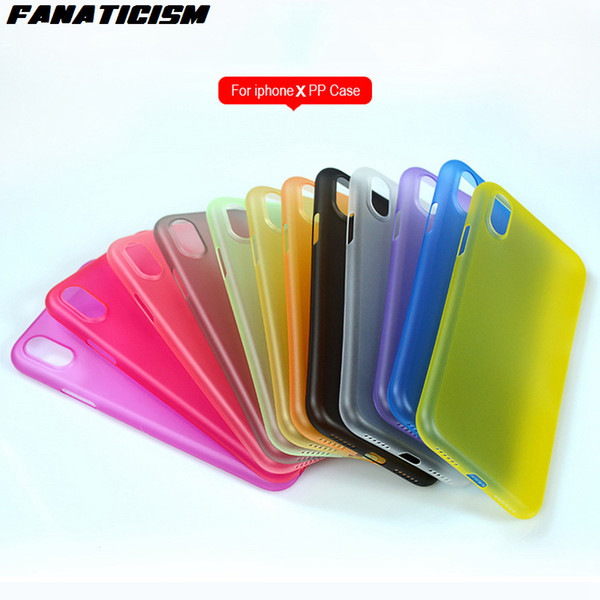 Fanaticism Ultra-thin Soft PP Matte Case For iphone X XR XS Max 5s SE 6s 7 8 Plus Colorful Matte Transparent Phone Cover