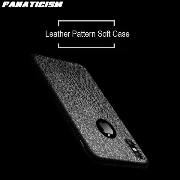 Fanaticism Leather Pattern Soft TPU Silicone Phone Cases For iphone X XR XS Max 5 SE 6 7 8 Plus Soft Back Cover