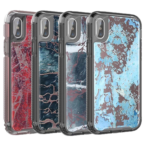 For Iphone XR Case Luxury Marble Dual Layer Protection Shockproof Bumper Rugged Non-Slip Protective Case for Iphone Xr XS Max