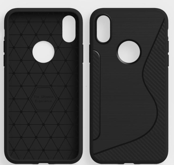 S Line Soft TPU Gel Skin Silicon Back Cover For iphone X 8 Plus Case