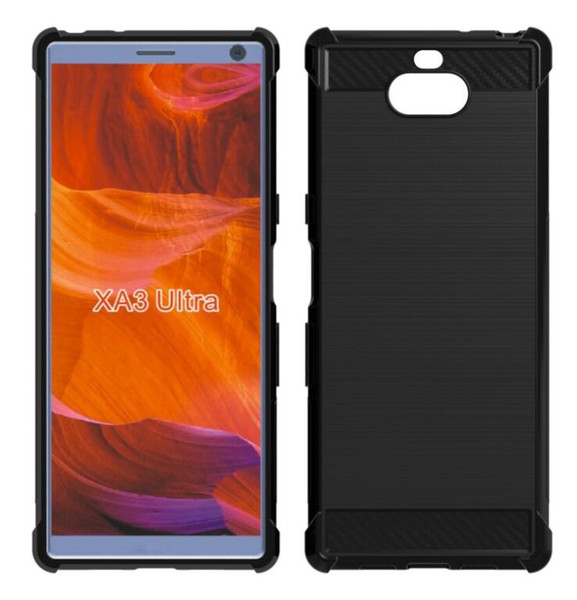 For Sony Xperia 10 Plus/Xperia 1 XZ3 XA2 Plus XA3 Ultra Case Soft TPU Gel Skin Protection Carbon Fiber Silicon rubber Shell Phone Cover