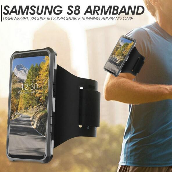 Rotating Protective Hard Shell Case For Samsung Galaxy S8 Plus S6 S7 edge iphone 5 6 7 Plus Armband 2 in1 Running Sport Wrist Bag Holder