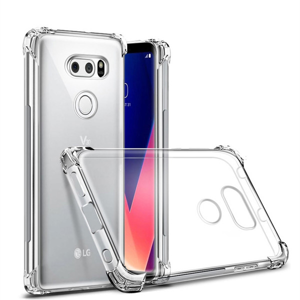 For LG V40 & V30S ThinQ /G7 K9 /K20 Plus & K11 Plus & V35 ThinQ/LG Stylo 4 Transparent Soft Gel TPU Skin Silicon Back Shell Clear Cover