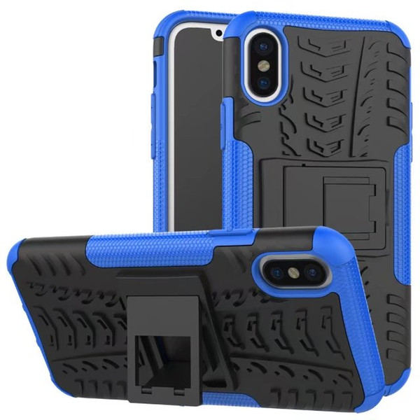 Hybrid Armor For Apple iphone XS Max iphone XR Soft TPU+PC Silicon Gel Skin Tough Stand Cover For Apple iphone 8 Plus Case