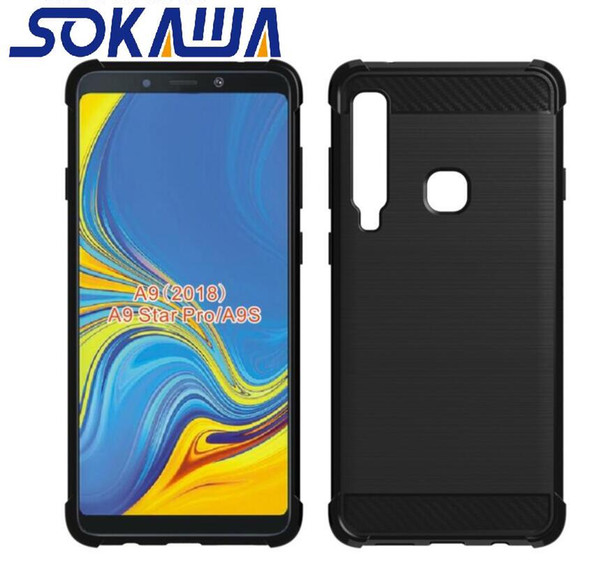 For Samsung Galaxy A9 2018 & Galaxy A7 2018 Case Soft Carbon Fiber TPU Silicon Protection Shell Gel Skin Phone Cover