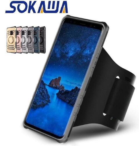 For Samsung Galaxy Note 9 & Note 8 / Galaxy S9 Plus Armband Case Running Sport Wrist Bag Holder Rotating Protective Hard Shell Cover