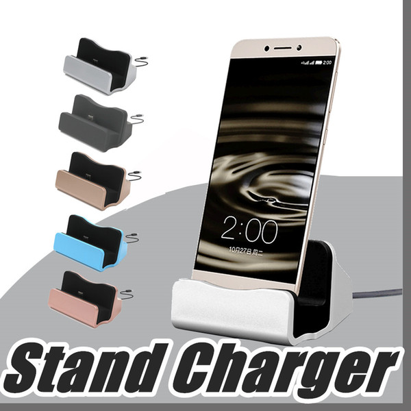 Universal Quick Charger Docking Stand Station Chargers Cradle Charging Sync Dock Type C For Samsung S6 S7 Edge Note 5 With Retail Box 3C-SC