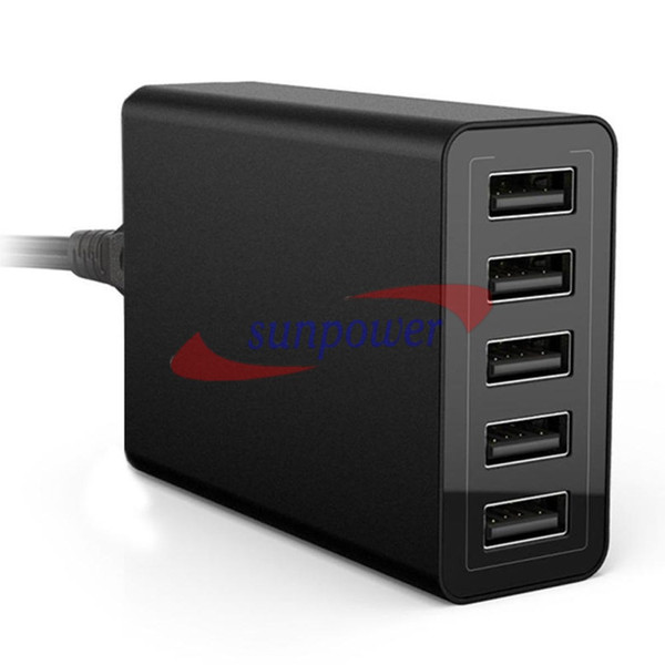 40W 5-Port High Speed Desktop USB Charger with Smart Port Technology for iPhone6 iPad Smart Phone MID