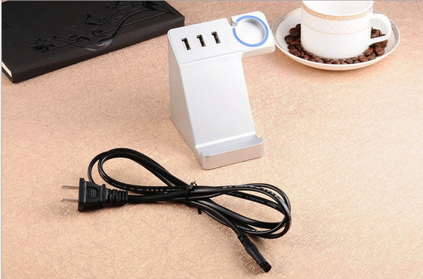 3 Port USB Outlet Portable Desktop USB Cradle Dock Charger Charging Station Stand Holder Mount For Tablets Mobile