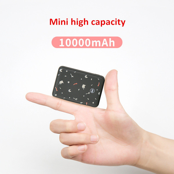 No heart of the new mini 10000 ma cute polymer rechargeable portable treasure quick charge mobile power