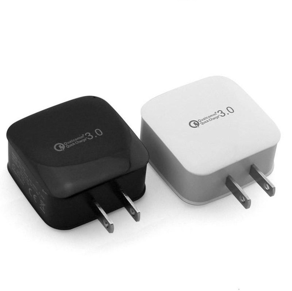 QC 3.0 US EU Adaptive Fast Charging Home Charger Quick Charge Travel charger Wall Chargers For Samsung S8 S9 iphone x 8 with Retail Package