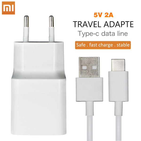 XIAOMI Original Charger 5V/2A EU Type-C Micro USB Data Cable Travel Wall Charger Adapter For MI5 max 3S Redmi Note 3 4 pro 4X 5S