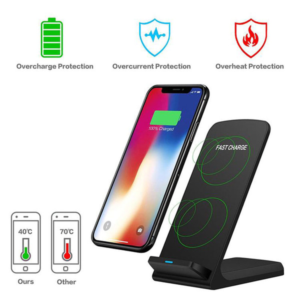 Qi Fast Wireless Charger Qualcomm Quick Charge 2.0 Wireless Charger For IPhone 8 8P X Samsung S8 S8Plus Note 8 Smartphones 770037