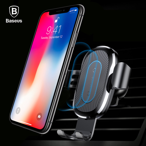 Baseus Car Wireless Charger for Samsung/Xiaomi/Huawei/iPhone XS Max X XR 8 Samsung Note 9 S9 S8 Fast Charge Wireless Car Holder