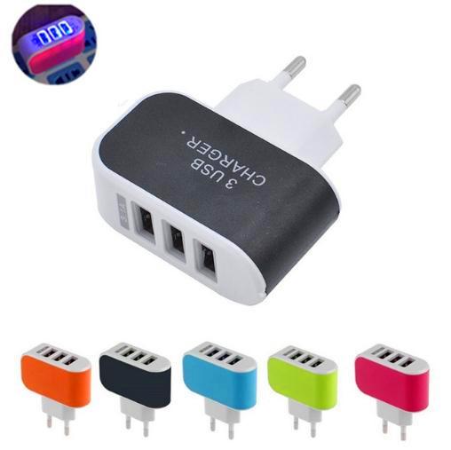 5V 3.1A Multiple 3 Ports USB Charger Wall USB Charger EU US Plug Adapter Phone Charger for iPhone 8 For Samsung S8 Tablet