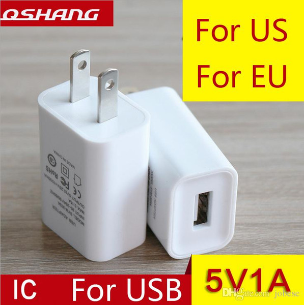 Factory direct usb charger 5V1A charging head European regulations the United States regulations power adapter mobile phone charger wholesal