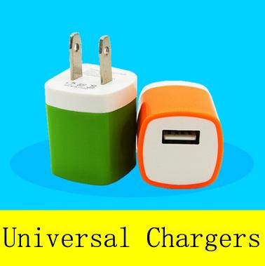 Metal Dual USB wall US plug 2A AC Power Adapter Wall Charger Plug 1 port for samsung galaxy note LG tablet ipad